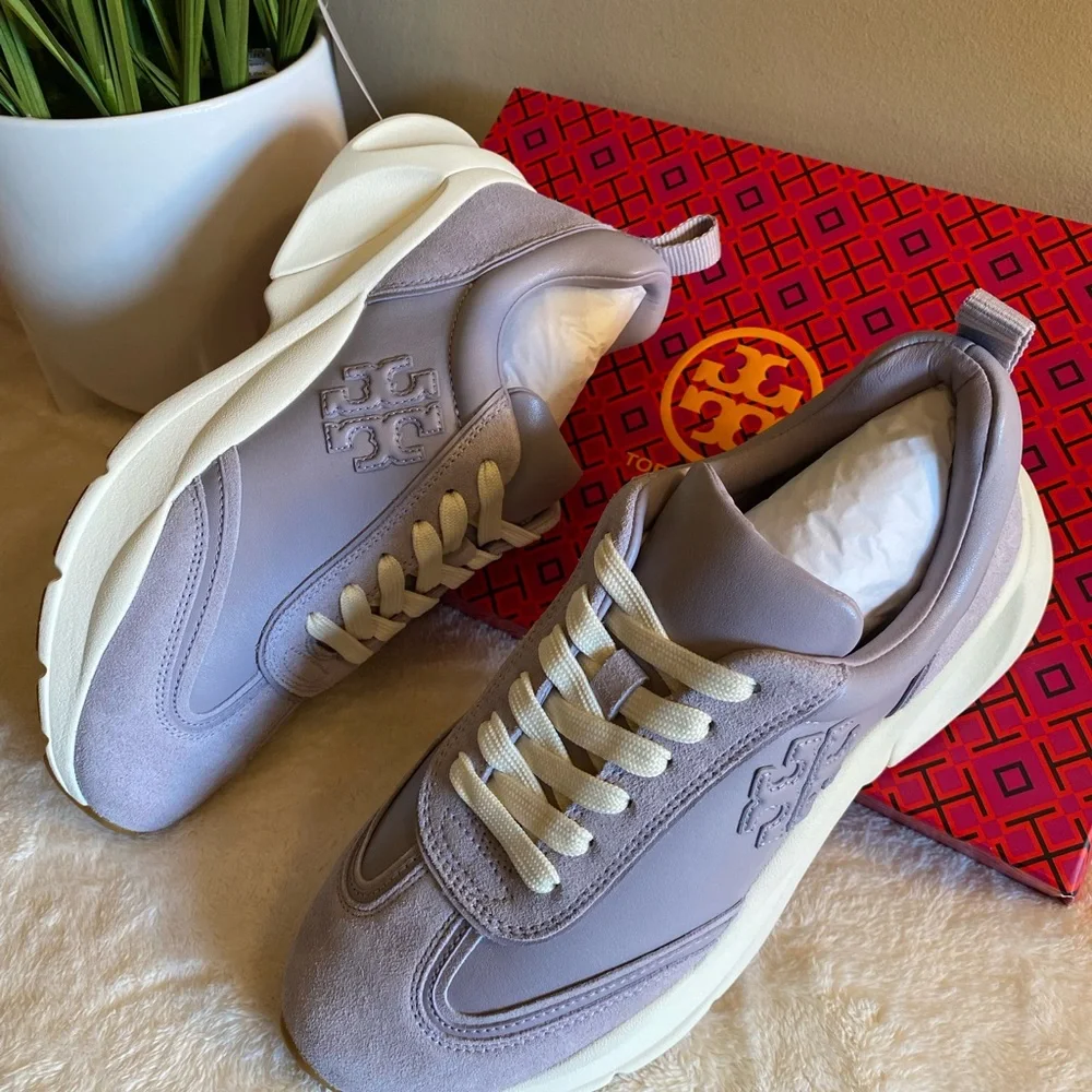 Tory Burch Good Luck Trainer Nappa Leather Sneakers - Picture 4 of 8